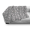 thumbnail image 2 of Polka Dots Soft Flannel Fleece Throw Blanket, Circular Eggs Like Spots or Blemishes on a Plain Background, Cozy Plush for Indoor and Outdoor Use, 50" x 60", Charcoal Grey Blush, by Ambesonne, 2 of 5