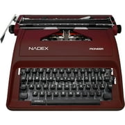 Nadex Pioneer Manual Typewriter, Durable Travel Case Included, Mahogany