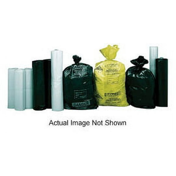 TM Poly 33 X 50 Black 4 mil Polyethylene Disposal Bag, 100 Bags/Roll (3 Rolls)