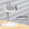 thumbnail image 5 of Hermoso soporte para teléfono de escritorio, conejo ajustable, rotación de 360°, compatible con teléfonos inteligentes de 4 a 7 pulgadas (blanco), 5 of 5