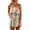 Beige, variant on Women's Summer Rompers Off Shoulder Smocked Romper Casual Strapless Ruffle Wide Leg Shorts Jumpsuits