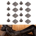 thumbnail image 1 of 10mm Pyramid Rivets, Metal Square Pyramid Rivets and PH Screws, Zinc Alloy Rivets, Set of 20, Compatible with Multiple Materials, Ideal for Leather Projects, 1 of 7