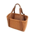 thumbnail image 4 of Cesta tejida a mano, cesta nido, cesta de Pascua, cesta portátil para pan y bocadillos Marrón L, 4 of 9