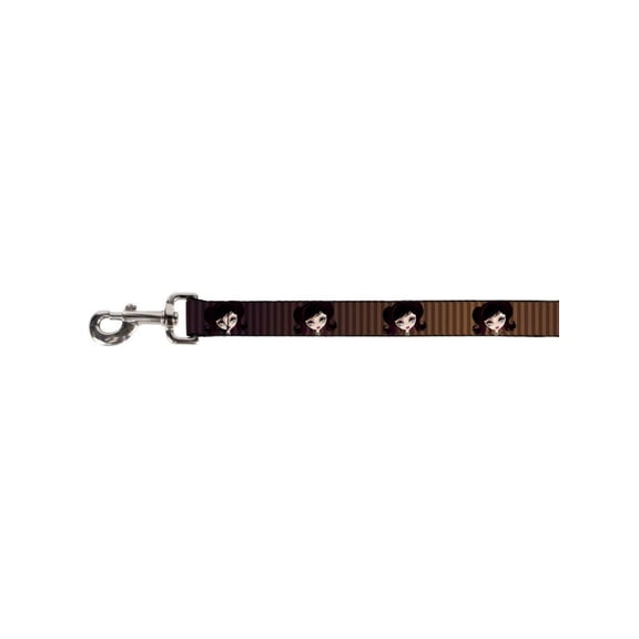 Animated Character Gothic Goth Chick Striped Pattern Fun Animal Pet Dog Leash