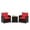 Red, variant on YYAo Patio Seating Groups,Outdoor Living Room Sets,3 Pieces Rattan Patio Furniture Set with Washable Cushion-Peacock Blue