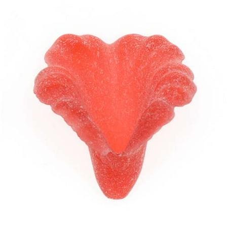 Ruby Bell - Lucite Bell Flowers Matte Ruby Red Light Weight 15mm (4)