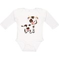 thumbnail image 3 of Inktastic Cute White Holstein Cow with Brown Spots Boys or Girls Long Sleeve Baby Bodysuit, 3 of 5
