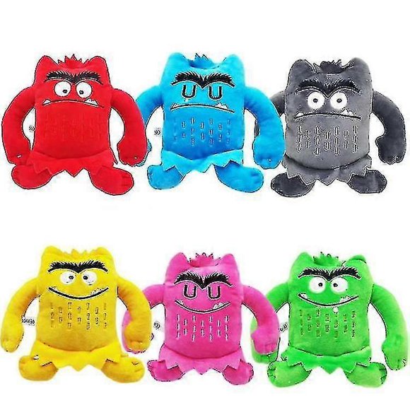 (yellow)The Color Plush Toy Soft Stuffed Animal Doll For Children Birthday Xmas Gift My little emotional monster