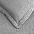 thumbnail image 2 of Smuge Ultrasonic Quilt Set, Reversible Lightweight Soft Microfiber Bedspread Coverlet, Solid Light Gray, 3 Piece Set (1 Bedspread, 2 Pillow Shams), Twin Size, 2 of 8