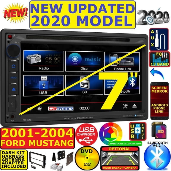01 02 03 04 FORD MUSTANG TOUCHSCREEN BLUETOOTH DVD CD USB AUX CAR Radio Stereo