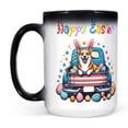thumbnail image 2 of Happy Easter Corgi American Flag Truck Bunny Ears Heat Color Changing Mug Welsh Corgi Dog Lover Gifts Idea Magic Coffee Mug - 03001, 2 of 4
