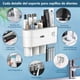 thumbnail image 3 of Soporte para Cepillos Dientes,Porta Cepillos Dentales Montado en la Pared, dispensador de Pasta Dental con 3 Tazas para 4 Cepillo Dientes,sin Perforación,Porta Pasta de Dientes para Baño, 3 of 8