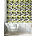 thumbnail image 5 of Ambesonne Flower Peel & Stick Wallpaper for Home, Hibiscus Buds and Blossoms, 13"x72", Charcoal Grey Yellow, 5 of 6