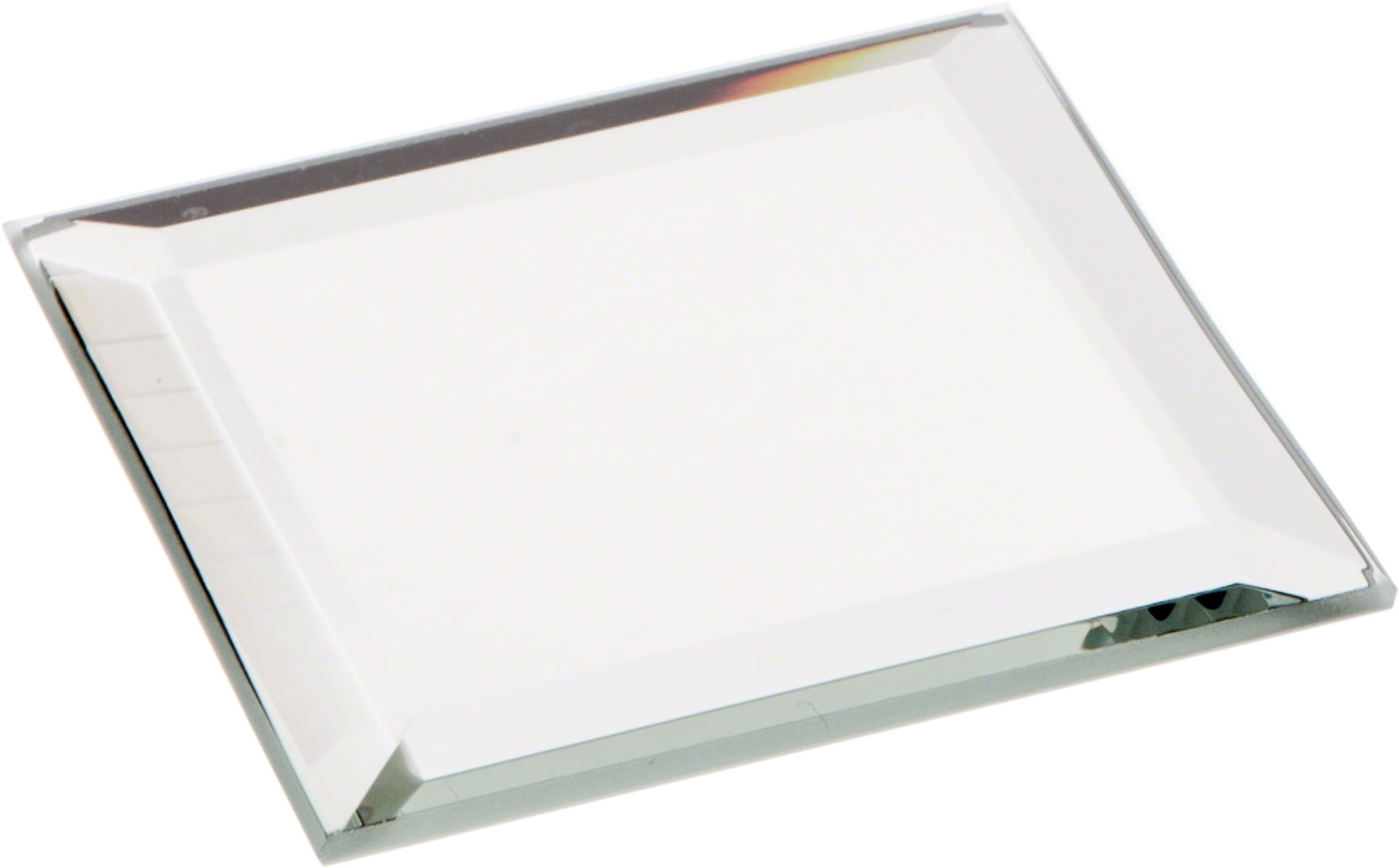 Pack of 3 Plymor Rectangle 3mm Beveled Glass Mirror 4 inch x 8 inch 