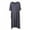 Gray, variant on ZKCCNUK Plus Size Nightgowns for Women Casual and Fashionable Solid Color Large Round Neck with Pockets Short Sleeved Pajamas Free Size