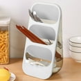 thumbnail image 5 of Durable Plastic Cutlery Organizer with Drainage - Kitchen Utensil Drawer Storage for Forks, Knives & Spoons - 16x15x28cm Divided Compartment Tableware Tray, 5 of 6
