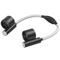 thumbnail image 1 of Ventilador turbo portátil para cuello, 3 velocidades, manos libres, pequeño ventilador eléctrico para colgar, 2400 mA, color negro, 1 of 5