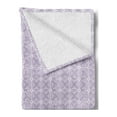 thumbnail image 2 of Polygons Soft Flannel Fleece Throw Blanket, Abstract Striped Triangles Monochrome Design Tile Inspired Ornament Pattern, Cozy Plush for Indoor and Outdoor Use, 60" x 80", Lavender White, by Ambesonne, 2 of 5