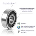 thumbnail image 3 of Ball Bearing, 20Pcs 625rs Deep Groove Bearing, 16 x 5 x 5 mm Carbon Steel Ball Bearing, Double Rubber Sealed, 3 of 5