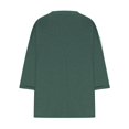 thumbnail image 5 of TKLPEHG Women 3/4 Sleeve Tees V-Neck Oversized T-shirt Comfy Casual Loose Solid Color Graphic Tee 3/4 Sleeve T Shirts Summer Fashion Blouses (Green,XXXXL), 5 of 7