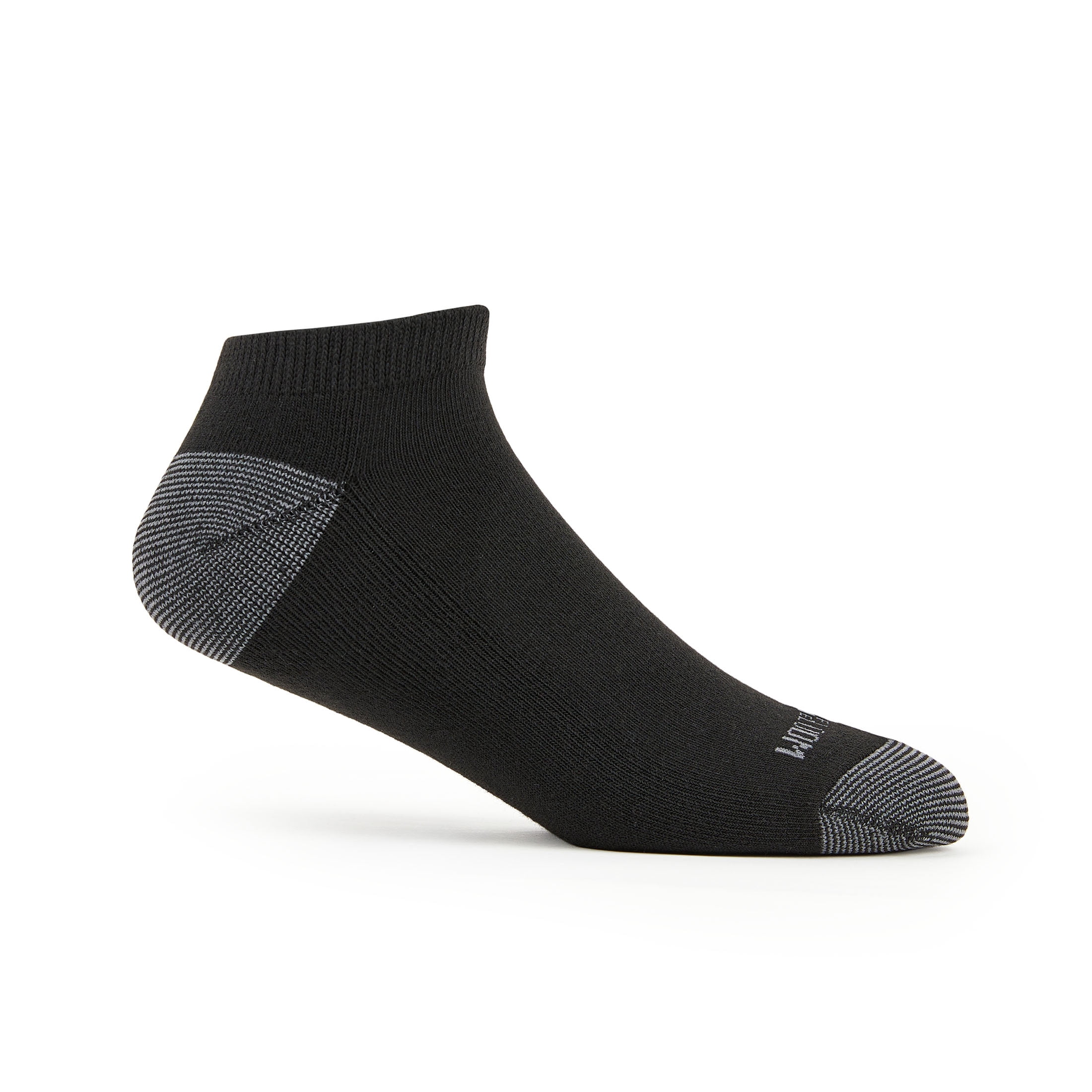 Fruit of the Loom Men's Dual Defense No Show Socks, Sizes 6-12, Black (6-Pack)