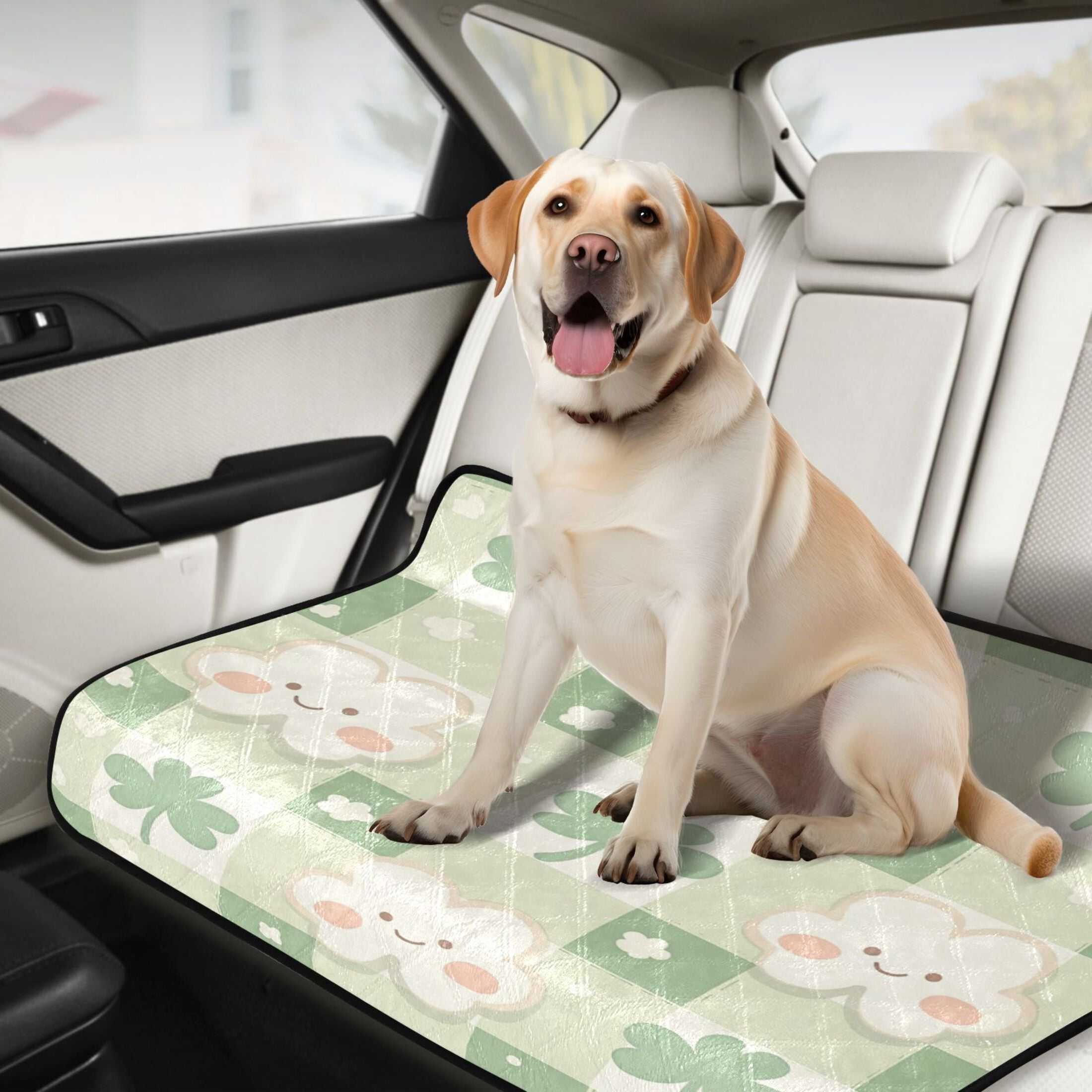 Qxltty St Patricks Day Clouds Cat litter Pads Pet Set of 2 Diaper Mats Center Anti-leakage Layer Absorbent Soft and Comfortable