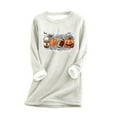 thumbnail image 2 of Hauts de Sortie Mode Féminine Décontractée Manches Longues Col Rond Blouses & Chemises Hauts Tendance pour Femmes 2023 en Liquidation, 2 of 3