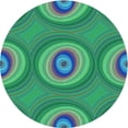 thumbnail image 1 of Ahgly Tapis Rond Lavable en Machine Intérieur Transitionnel Vert Printemps, 3 Pieds Rond, 1 of 7