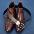 thumbnail image 2 of Fianmy Men's Reversible Belt 1 Piece, 1 3/8" Leather Dress Casual Belt for Men, Trim to Fit for Elegant Style, 2 of 7