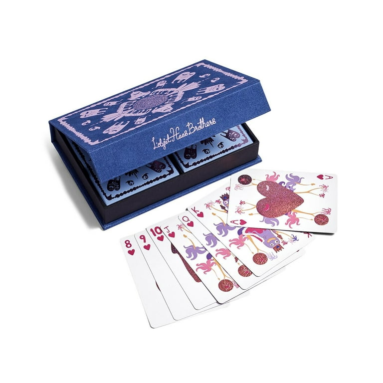 L'Objet Haas Playing Card Set of 2 Decks, Blue - Walmart.com