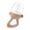 A-12Brown, variant on WYanRUI Food Grade Silicone Baby Fruit Feeder Pacifier with Anti Slip Handle, Infant Teething Feeding Sack for Fresh Fruit Vegetable Self Feeding Accessory,12X5.5cm,Red