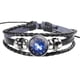 thumbnail image 1 of Moda Hombres Mujeres Constelación 12 Signo del Zodiaco Pulseras Punk Tejido de cuero, 1 of 2