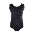 thumbnail image 4 of Children Girls Sleeveless diamond highlights body suit ballet gymnastics clothing dance practice wear Kids dance clothes, 4 of 6