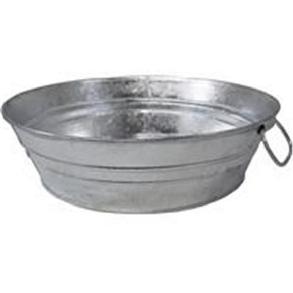 2 qt Low Round Flat Tub, Silver