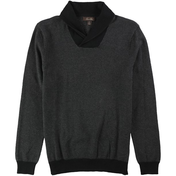 Tasso Elba Mens Rice Stitch Knit Sweater, Negro, X-Large