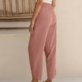 thumbnail image 5 of Tqcoqu Womens Wide Leg Pants Palazzo Casual Flowy Beach Vacation Cropped Summer Drawstring with Pockets,Watermelon Red,Women's S-XXL, 5 of 6