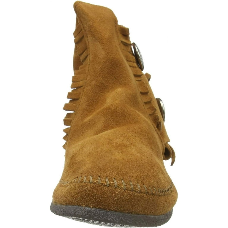 Minnetonka Mens Two Button Hardsole Boot As Seen on Brad Pitt