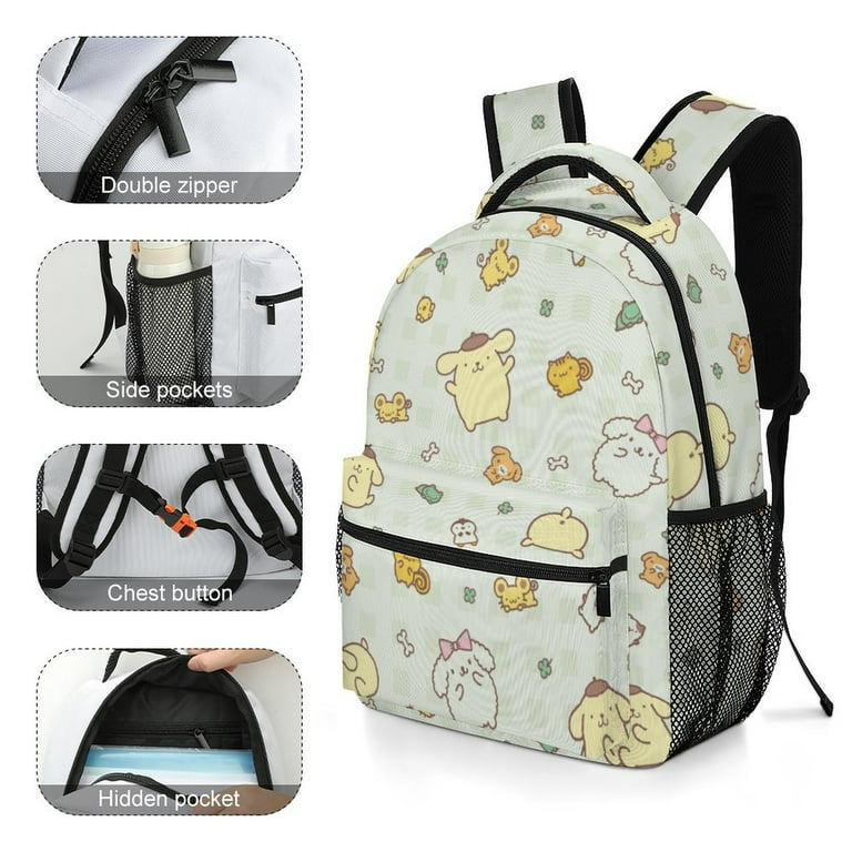 Pompompurin Backpack Bookbag Casual Daypack Travel Backpacks for