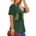 thumbnail image 2 of XCHQRTI Christmas Tree Shirt for Women Plus Size Tshirt Short Sleeve Graphic Top, 2 of 10