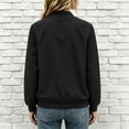 thumbnail image 6 of Womens Bomber Jackets Casual Lightweight Plaid Print Spring Fall Daily Wear Travel Zip Up Cardigan Jacket, 6 of 8