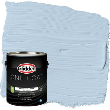 Glidden One Coat Interior Paint and Primer, C'est La Vie / Blue, Gallon, Flat