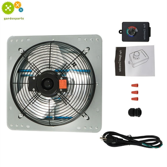 1620RPM Wall Mounted Aluminum High Speed With Controller Shutter Exhaust Fan 12"