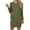 Army Green, variant on Kaemgyyd Dress for Women Casual Ruched Bodycon Mini Dress Long Sleeve Crew Neck Solid Tie Waist Short Dresses