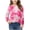 Red, variant on HAOTAGS Girls Tie Dye Print Tops 2025 Fashion Round Neck Long Sleeve Shirts Pink Size 9 Years