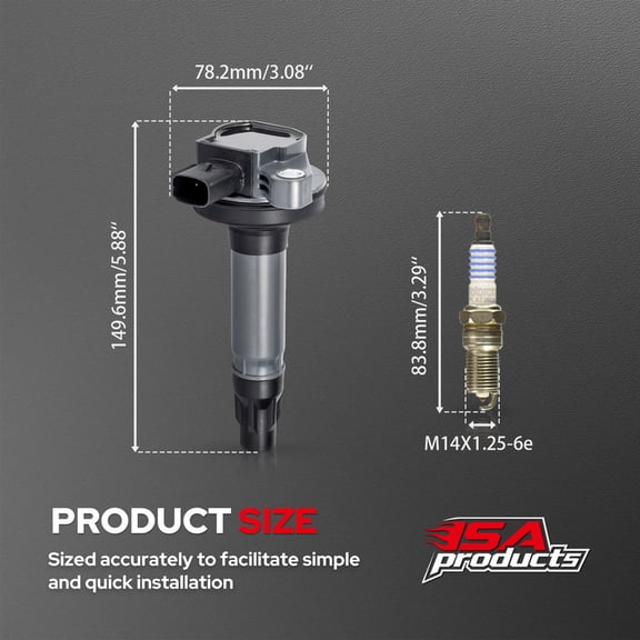 Set of 6 ISA Ignition Coils & 6 Motorcraft Spark Plug For Lincoln Ford Mustang Edge Explorer F150 Flex Taurus Transit 150 250 350 MKS MKT MKX MKZ Replacement for UF553 DG520 SP589 SP520