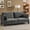 Black-84"W, variant on Ktaxon 84" Sofa, Linen Fabric Deep Seat Couch with Lumbar Pillows, Oversized Loveseat for Small Spaces, Living Room Green