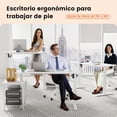 thumbnail image 4 of Escritorio Eléctrico Ajustable Blanco Altura Regulable Home Office Minimalista, 4 of 9