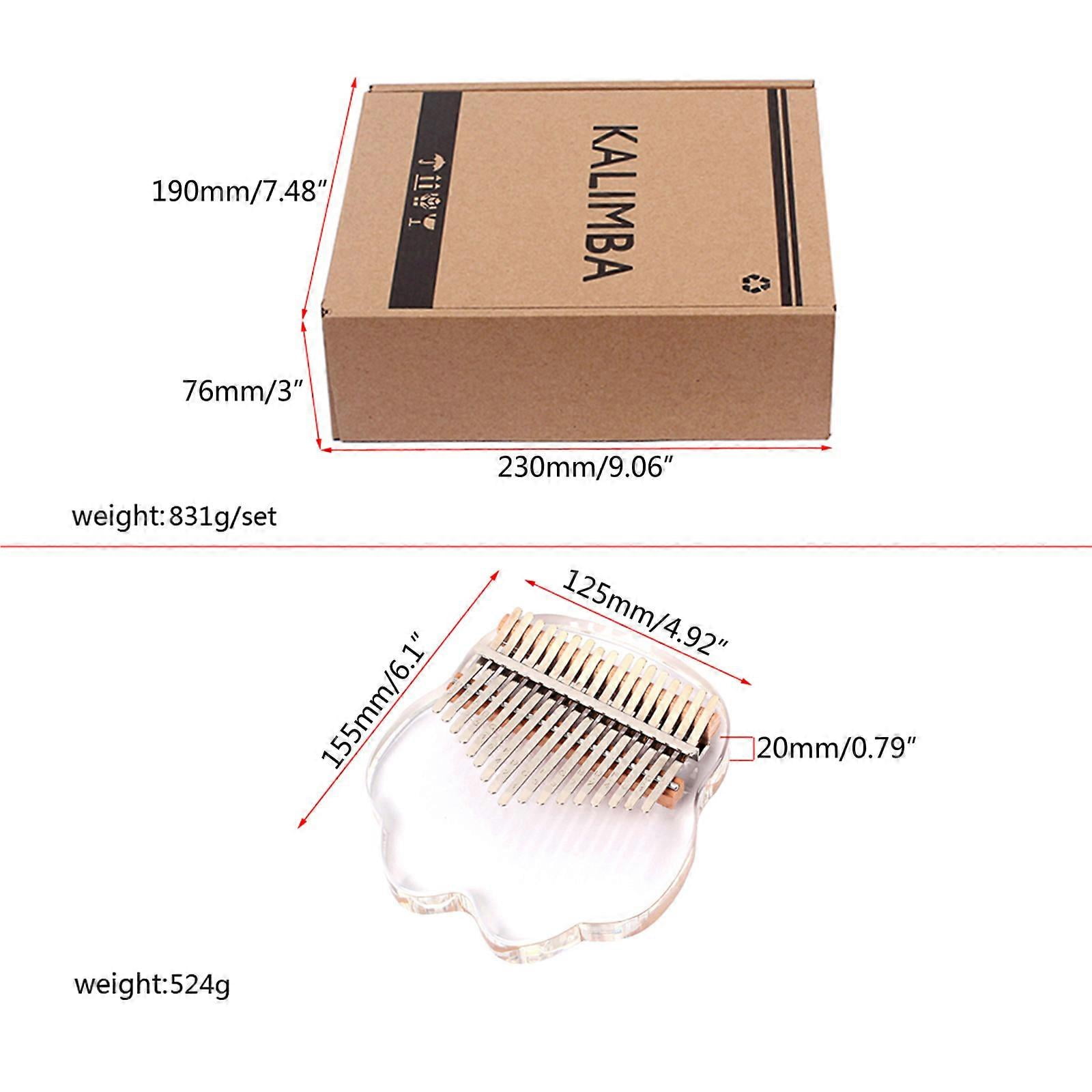Cloud Shape  Professional 17 Keys Thumb Piano Transparent Acrylic Finger Piano Gift For Adult Kids Beginners