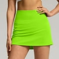 thumbnail image 6 of Riforla Women's Double Layered Pleats Tennis Skirts for Women High Waisted Skirt with Shorts Pockets Workout Athletic Skort for Summer Casual Sports Skirts Shorts for Women Light Green S, 6 of 9