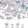 thumbnail image 2 of 120 g de papel de color estrella, mesa de estrella flash, papel de colores, estrellas de lámina metálica para decoración de fiestas, bodas, festivales (plata flash, 10 mm y 6 mm), 2 of 5
